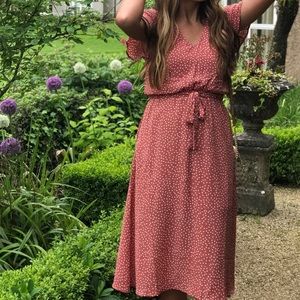 Polka dot midi dress